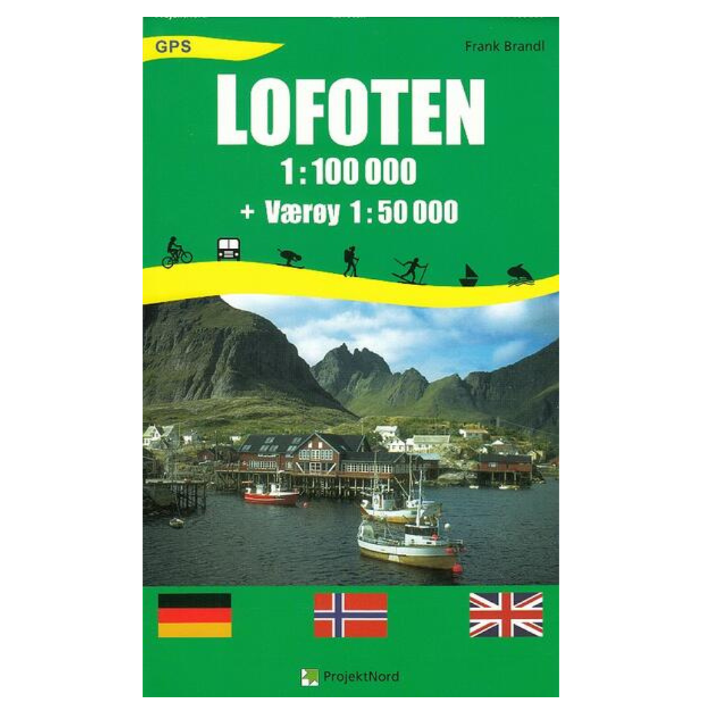 Lofoten 1:100.000 + Værøy 1:50.000