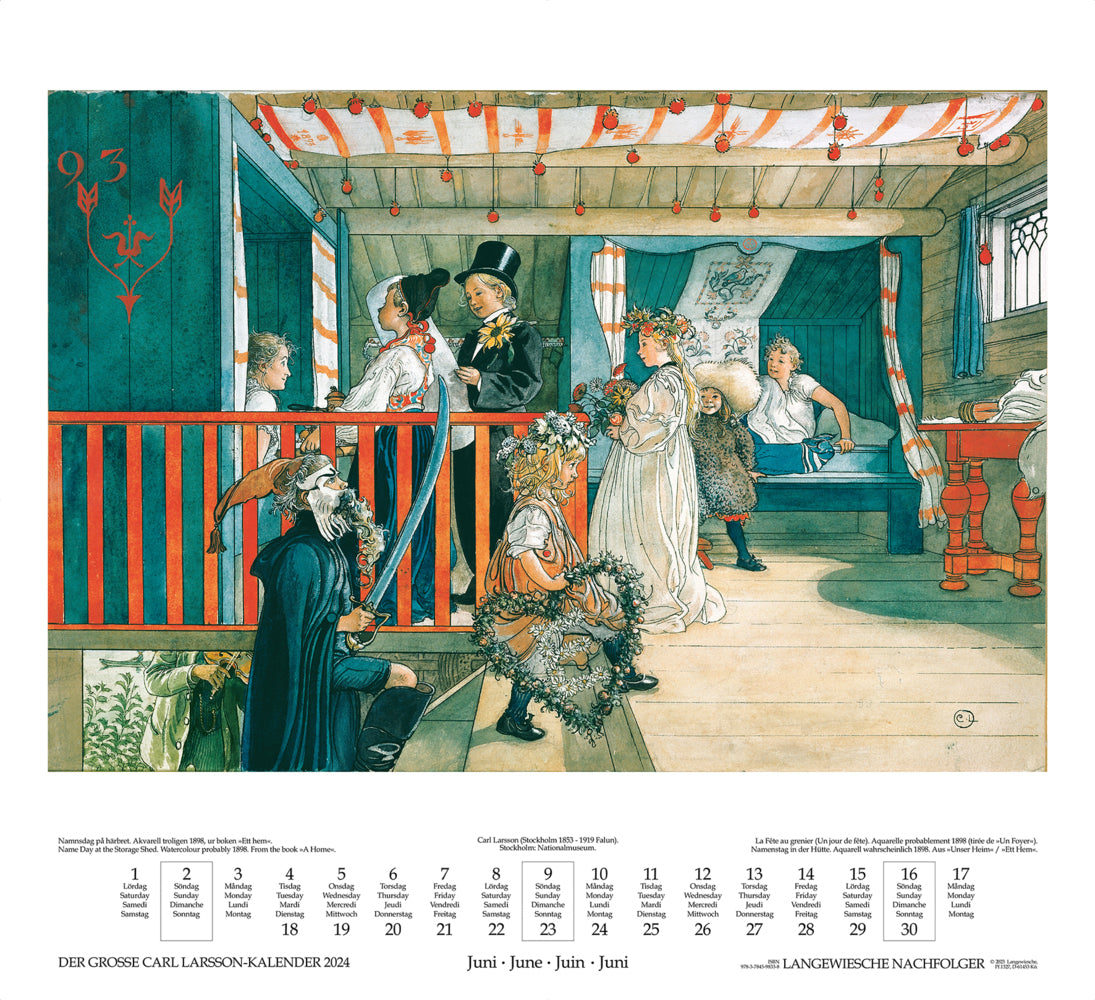 Der große Carl-Larsson-Kalender - Wandkalender 2024 - 46 x 42 cm - Langewiesche