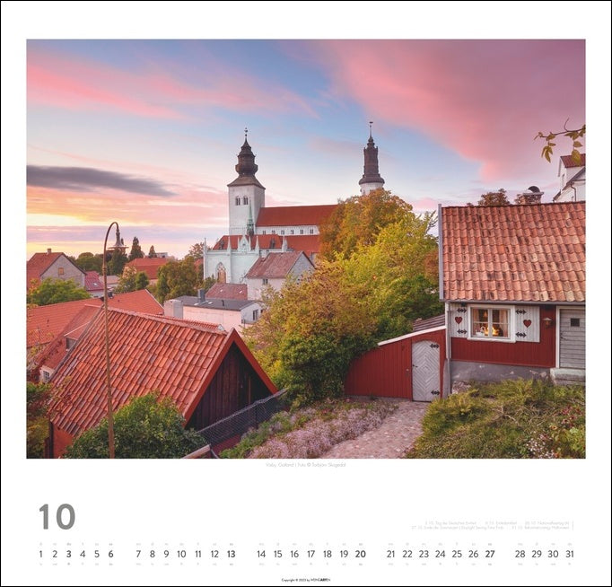 Schweden - Wandkalender 2024 - Licht und Wasser - 46 x 48 cm - Kunstverlag Weingarten