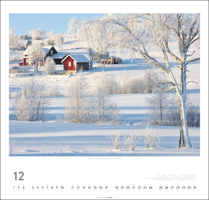 Schweden - Wandkalender 2024 - Licht und Wasser - 46 x 48 cm - Kunstverlag Weingarten