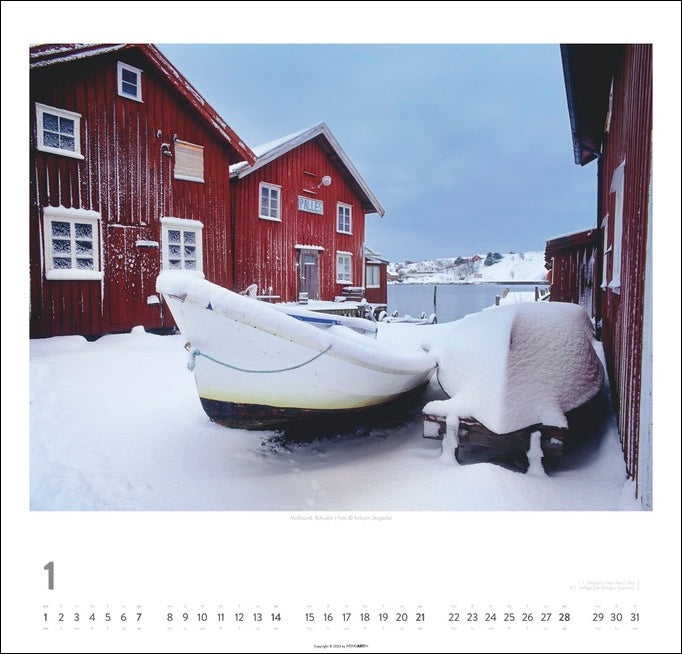 Schweden - Wandkalender 2024 - Licht und Wasser - 46 x 48 cm - Kunstverlag Weingarten
