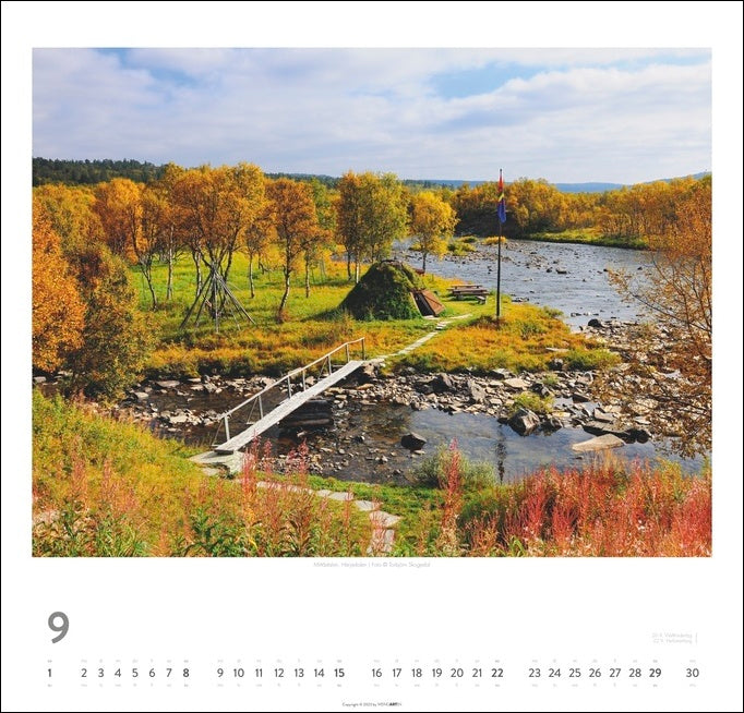 Schweden - Wandkalender 2024 - Licht und Wasser - 46 x 48 cm - Kunstverlag Weingarten