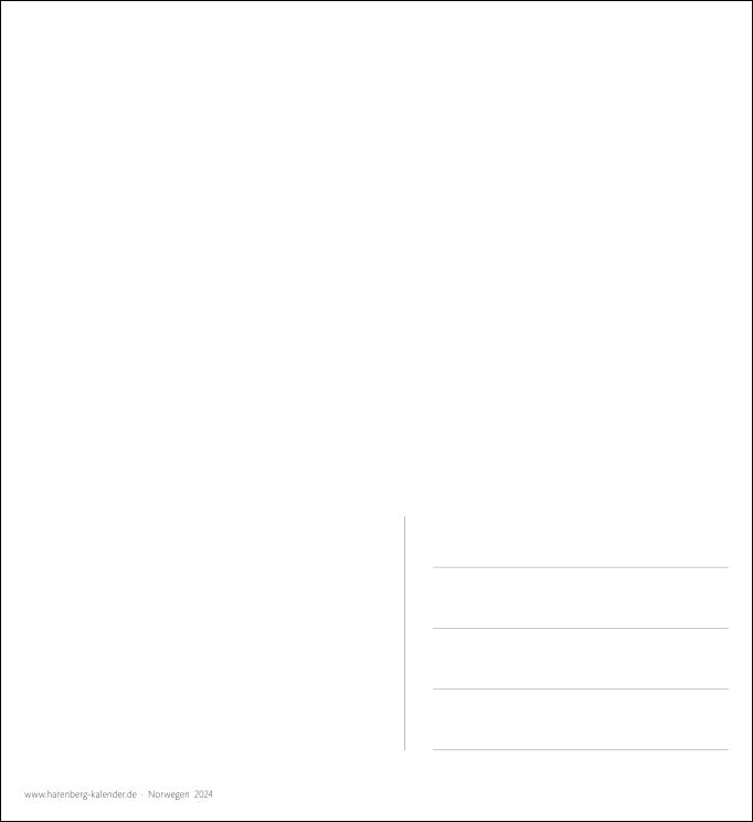 Norwegen - Sehnsuchts-Kalender 2024 - Harenberg