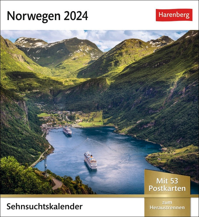 Norwegen - Sehnsuchts-Kalender 2024 - Harenberg