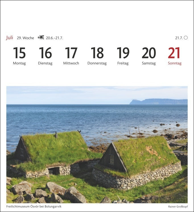 Island - Sehnsuchts-Kalender 2024 - Harenberg