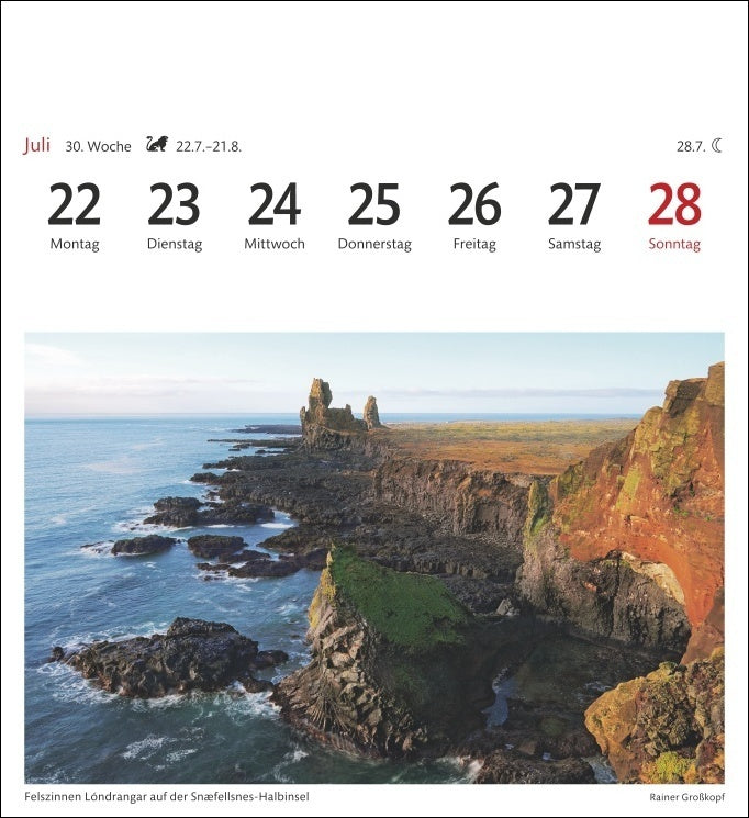 Island - Sehnsuchts-Kalender 2024 - Harenberg