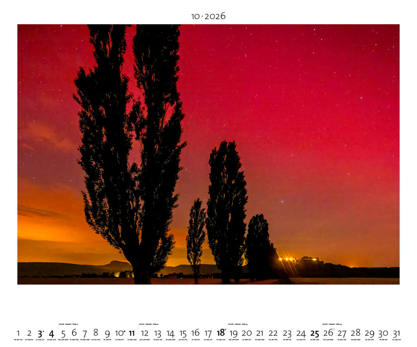 Polarlicht - Wandkalender 2026 - 60 x 50 cm - Palazzi Verlag
