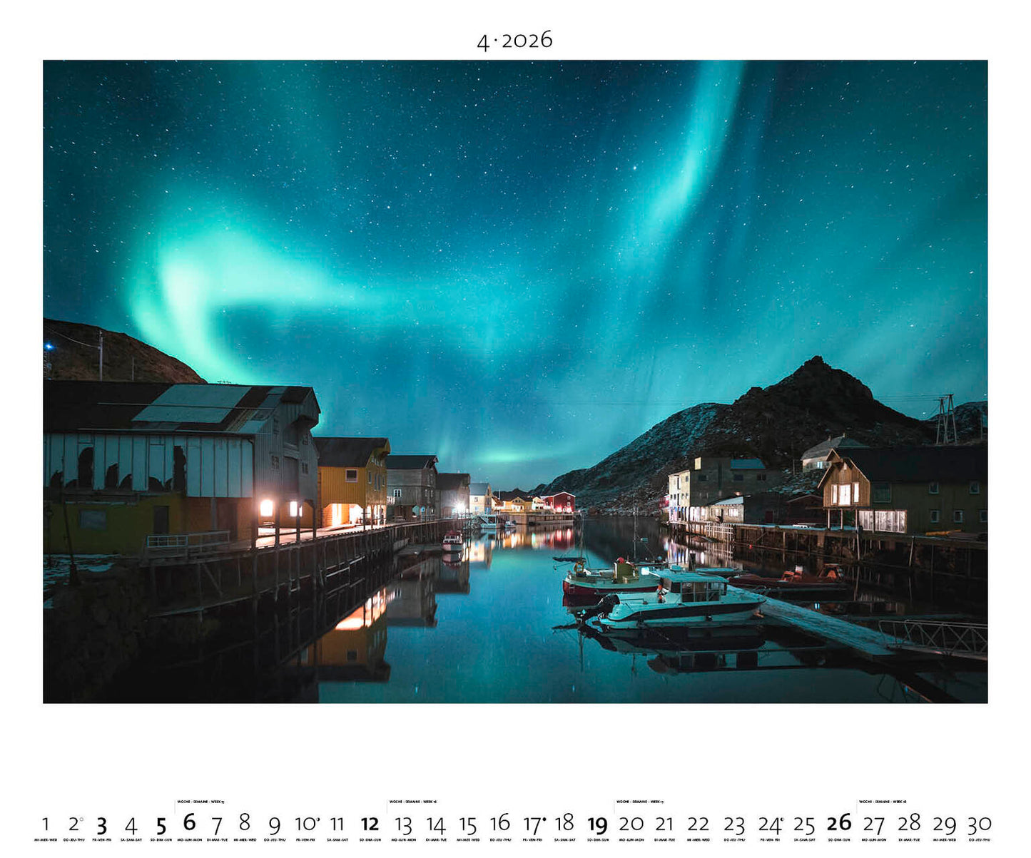 Polarlicht - Wandkalender 2026 - 60 x 50 cm - Palazzi Verlag