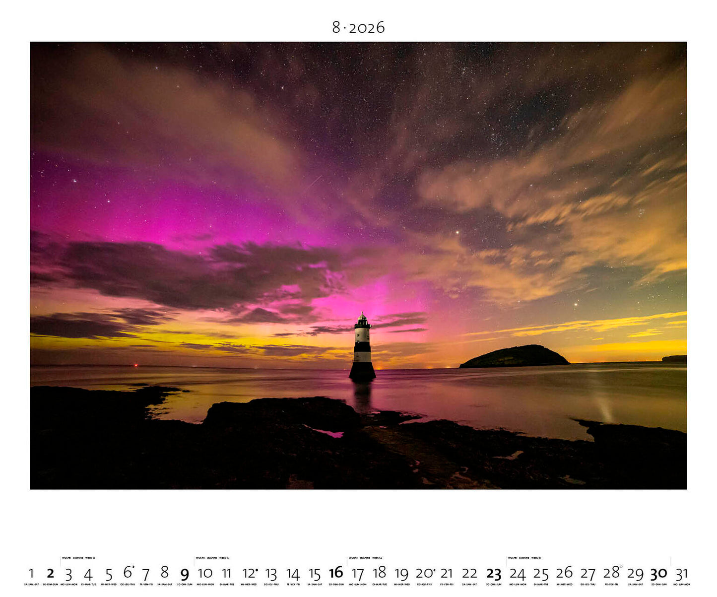 Polarlicht - Wandkalender 2026 - 60 x 50 cm - Palazzi Verlag