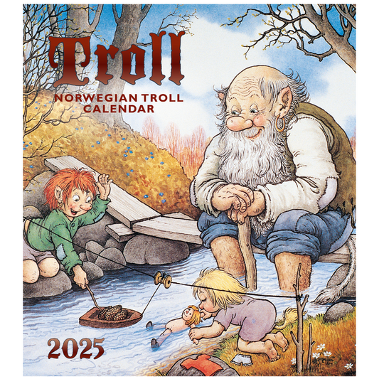 Troll Kalender Lidberg  - Wandkalender 2025 - 30 x 34 cm - Aune Forlag