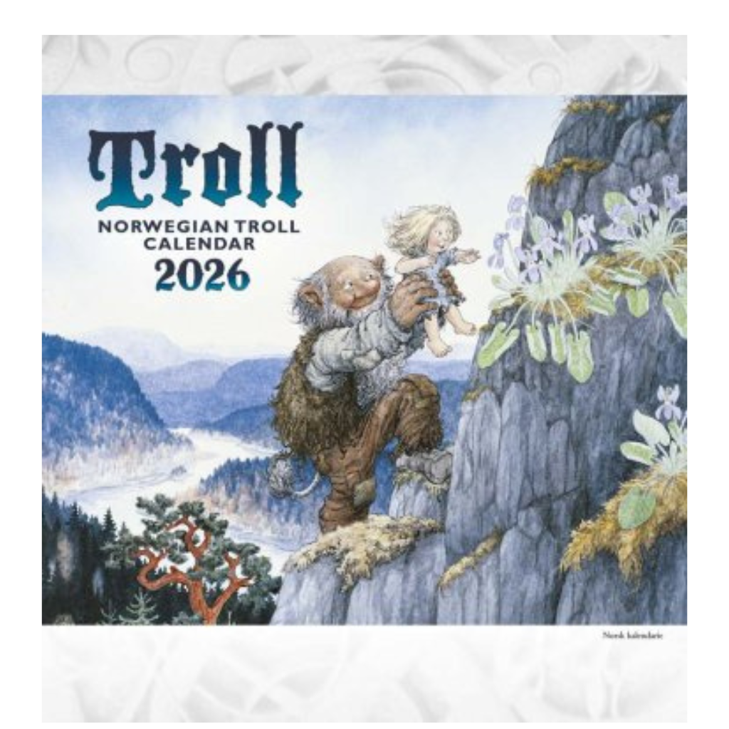 Troll Calendar Lidberg - Postcard Calendar 2026 - 15 x 16 cm - Aune Forlag