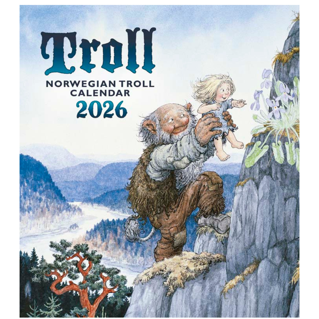 Troll Kalender Lidberg - Wandkalender 2026 - 30 x 34 cm - Aune Forlag