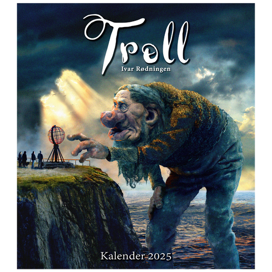 Troll Kalender Rødningen  - Wandkalender 2025 - 30 x 34 cm - Aune Forlag