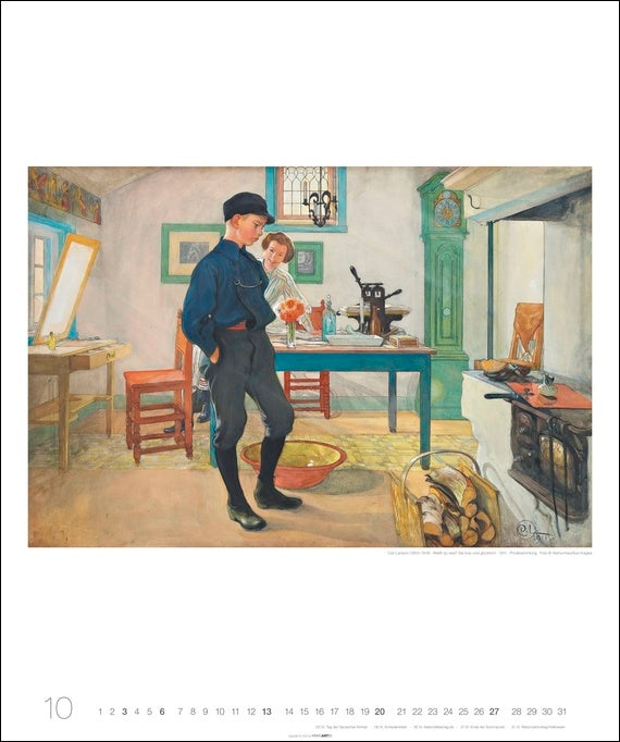 Carl Larsson - Wandkalender 2024 - 46 x 55 cm - Kunstverlag Weingarten