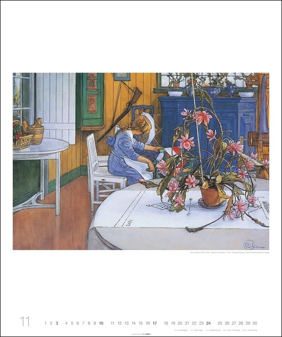 Carl Larsson - Wandkalender 2024 - 46 x 55 cm - Kunstverlag Weingarten