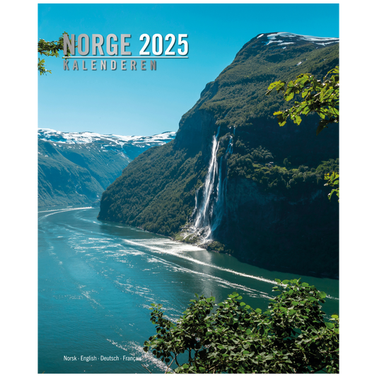 Norge Kalenderen - Wandkalender 2025 - Titel Fjordland - 33 x 41 cm - Aune Forlag