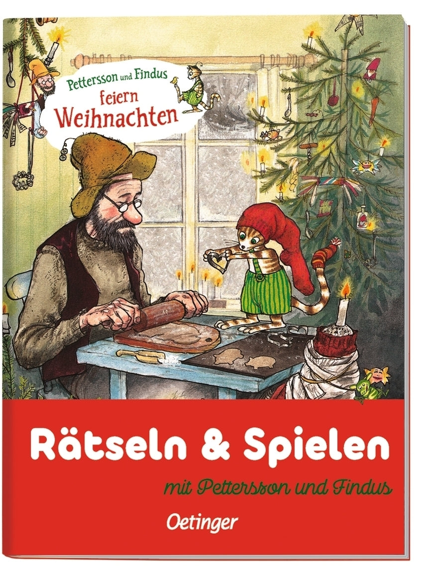 Puzzle im Buch - Pettersson und Findus feiern Weihnachten