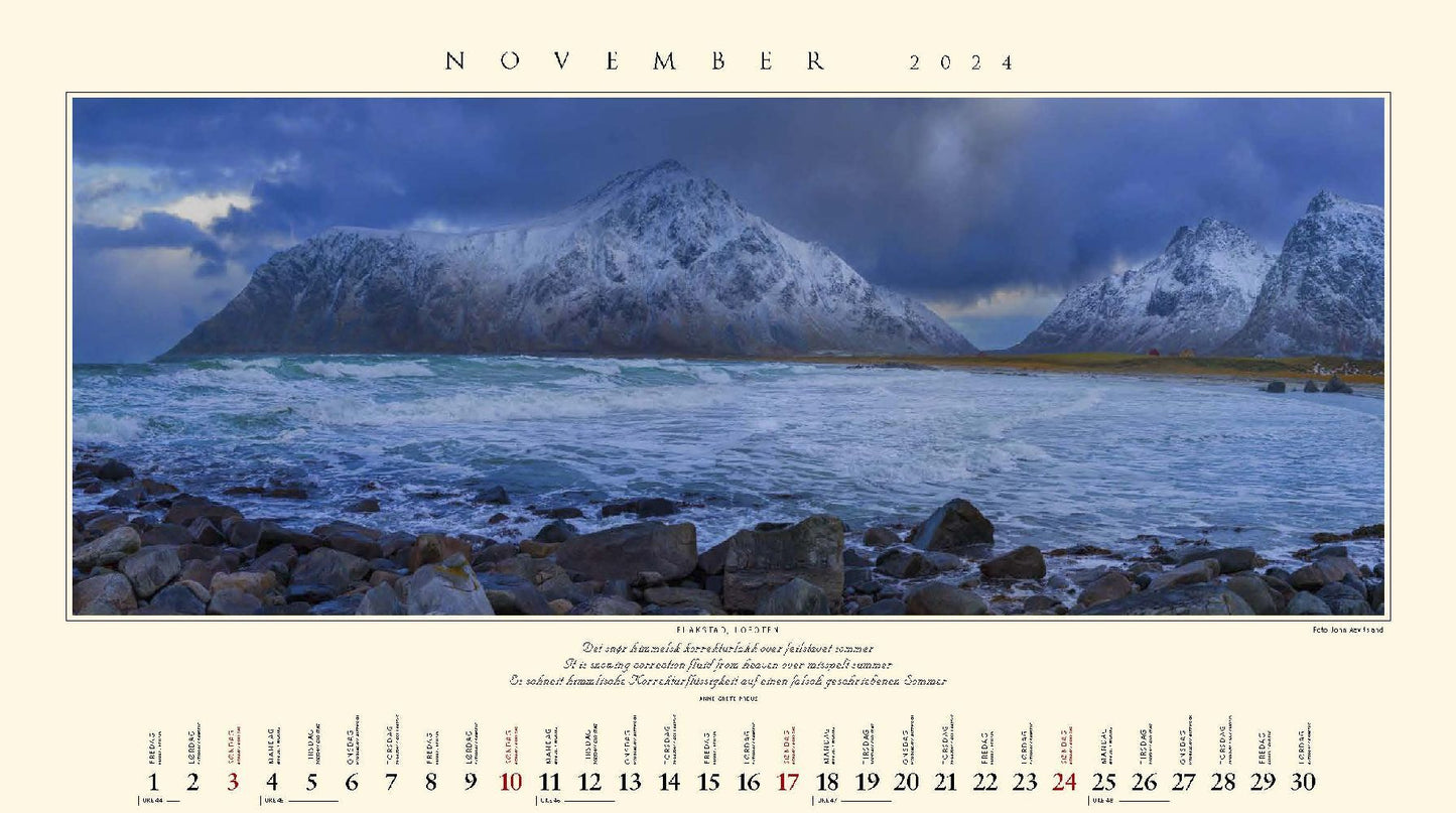 Panorama Norway - Wandkalender 2024 - 59 x 34 cm - Kalenderforlaget