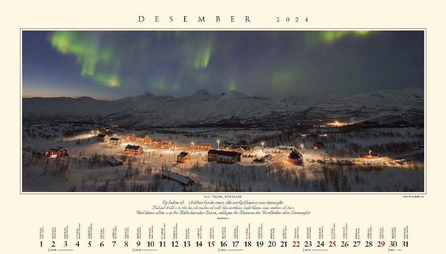 Panorama Norway - Wandkalender 2024 - 59 x 34 cm - Kalenderforlaget