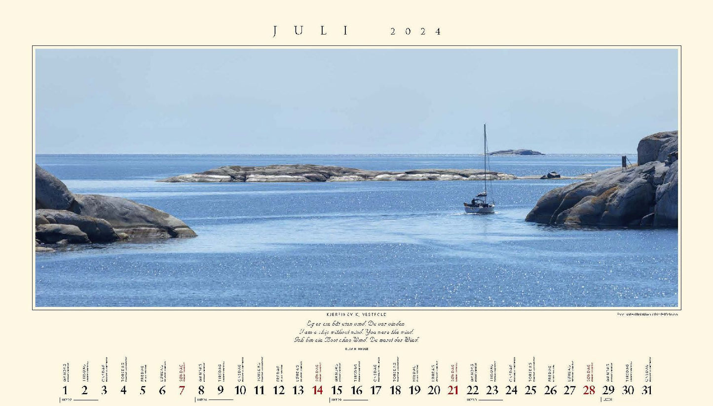 Panorama Norway - Tischkalender 2024 - 22 x 18 cm - Kalenderforlaget