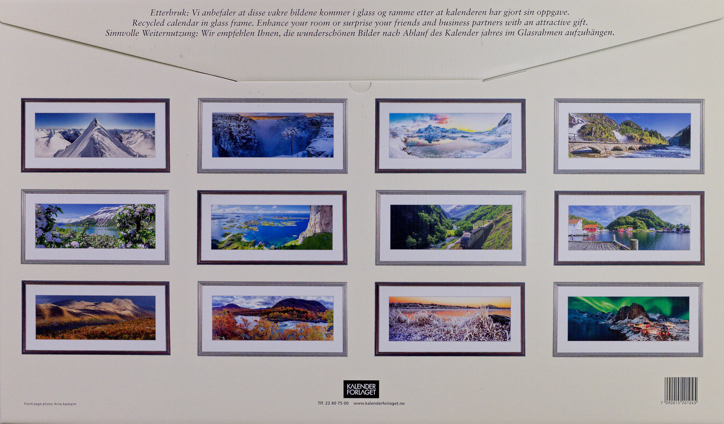 Panorama Norway - Wall Calendar 2025 - 59 x 34 cm - Calendar for 2025