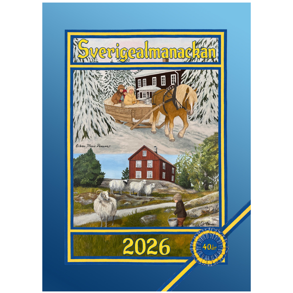 Sverigealmanackan - Kleiner Wandkalender 2026 - 21 x 30 cm - Swallings