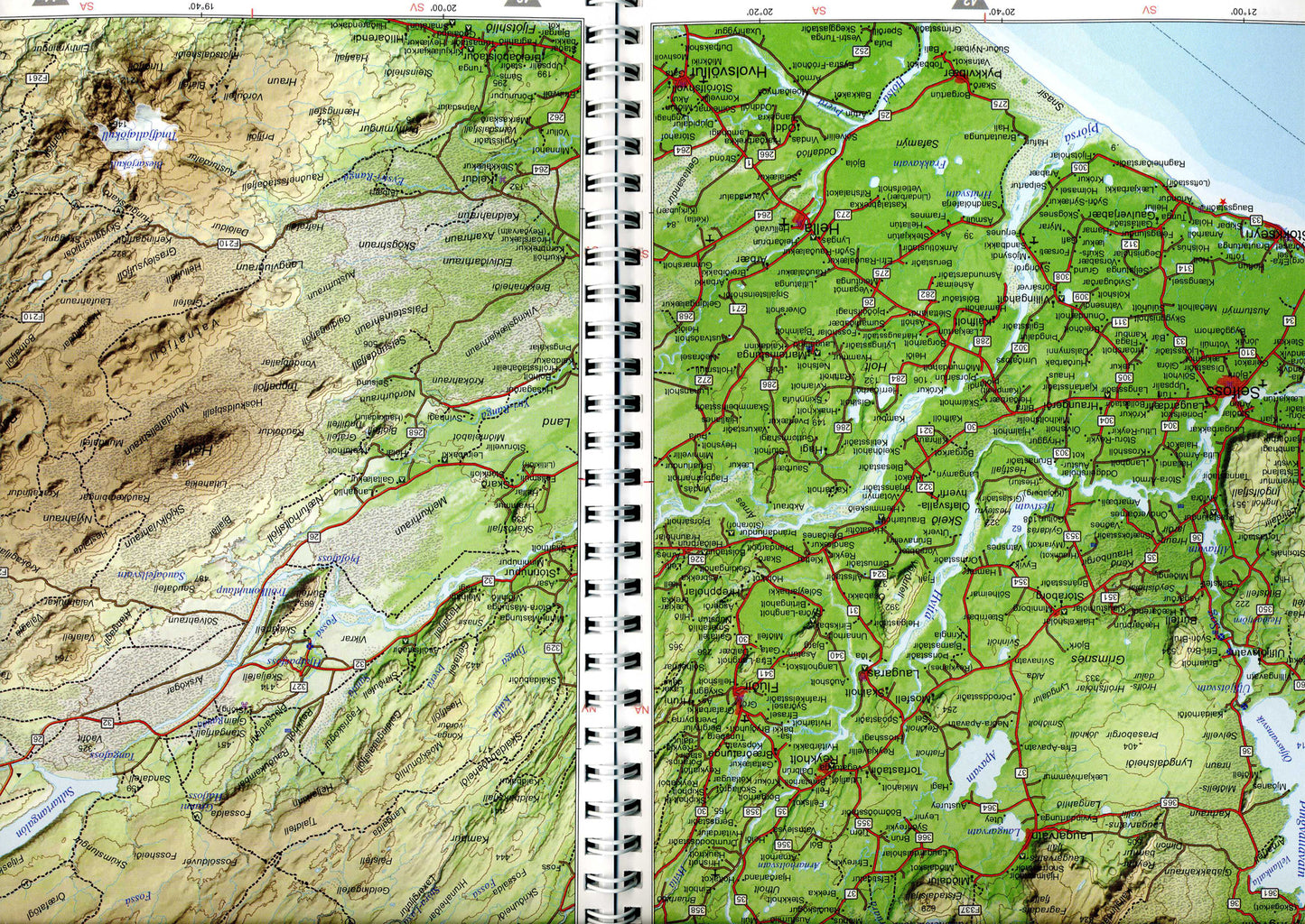 Island Kortabok - Island Straßenatlas / Autoatlas 1:300.000