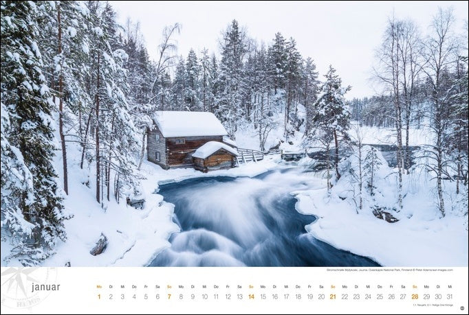 Skandinavien Globetrotter - Wandkalender 2024 - 58 x 39 cm - Heye Verlag