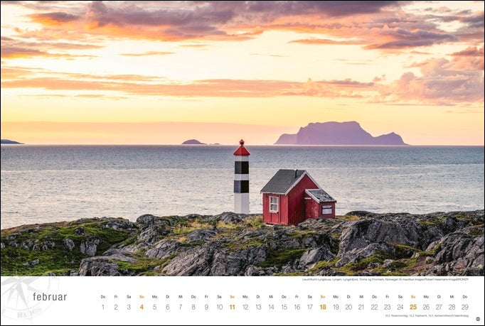 Skandinavien Globetrotter - Wandkalender 2024 - 58 x 39 cm - Heye Verlag