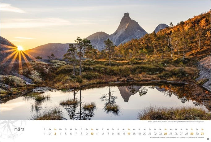 Skandinavien Globetrotter - Wandkalender 2024 - 58 x 39 cm - Heye Verlag