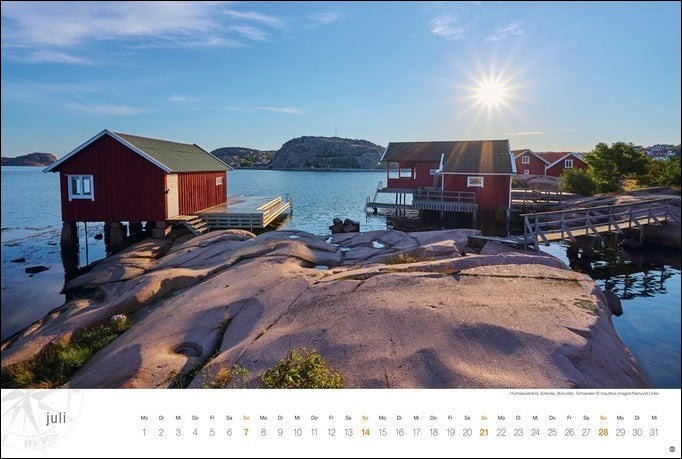 Skandinavien Globetrotter - Wandkalender 2024 - 58 x 39 cm - Heye Verlag