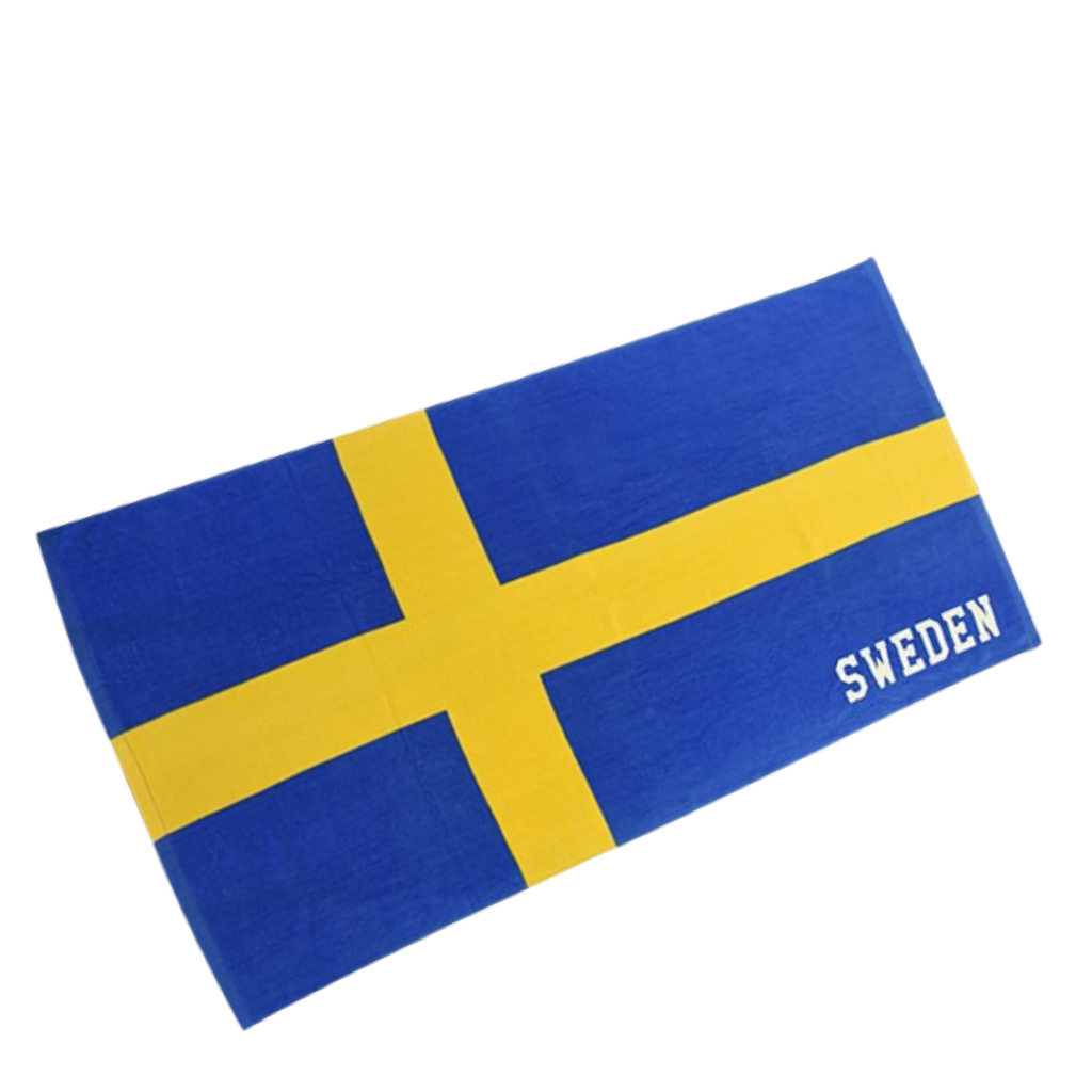 Badlakan Sweden - Badetuch mit Schweden-Fahne - 140 x 70 cm