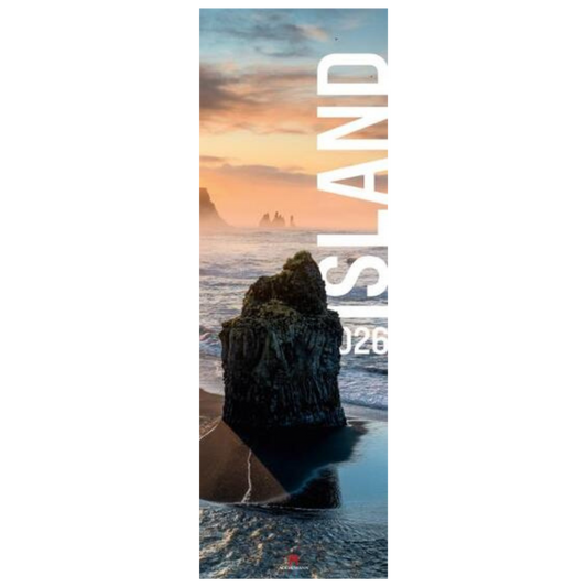 Island Vertical Calendar 2026 - 33 x 100 cm - Ackermann Art Publishers