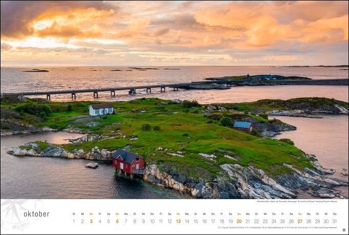 Hurtigruten Globetrotter - Wandkalender 2024 - 58 x 39 cm - Heye Verlag
