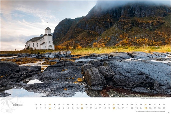 Hurtigruten Globetrotter - Wandkalender 2024 - 58 x 39 cm - Heye Verlag