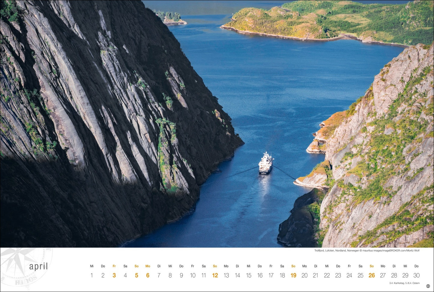 Hurtigruten Globetrotter - Wall Calendar 2026 - 58 x 39 cm - Heye Verlag