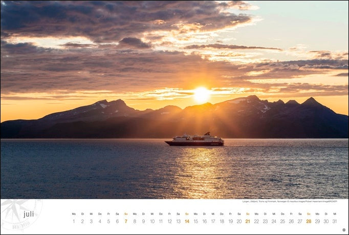 Hurtigruten Globetrotter - Wandkalender 2024 - 58 x 39 cm - Heye Verlag