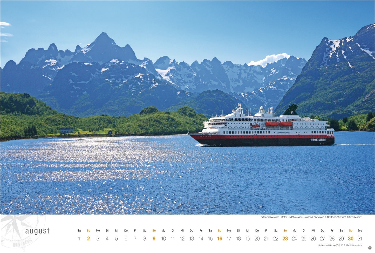 Hurtigruten Globetrotter - Wall Calendar 2026 - 58 x 39 cm - Heye Verlag
