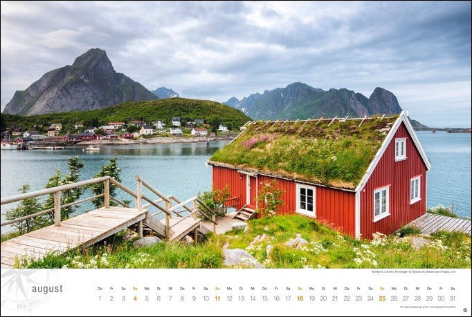 Hurtigruten Globetrotter - Wandkalender 2024 - 58 x 39 cm - Heye Verlag