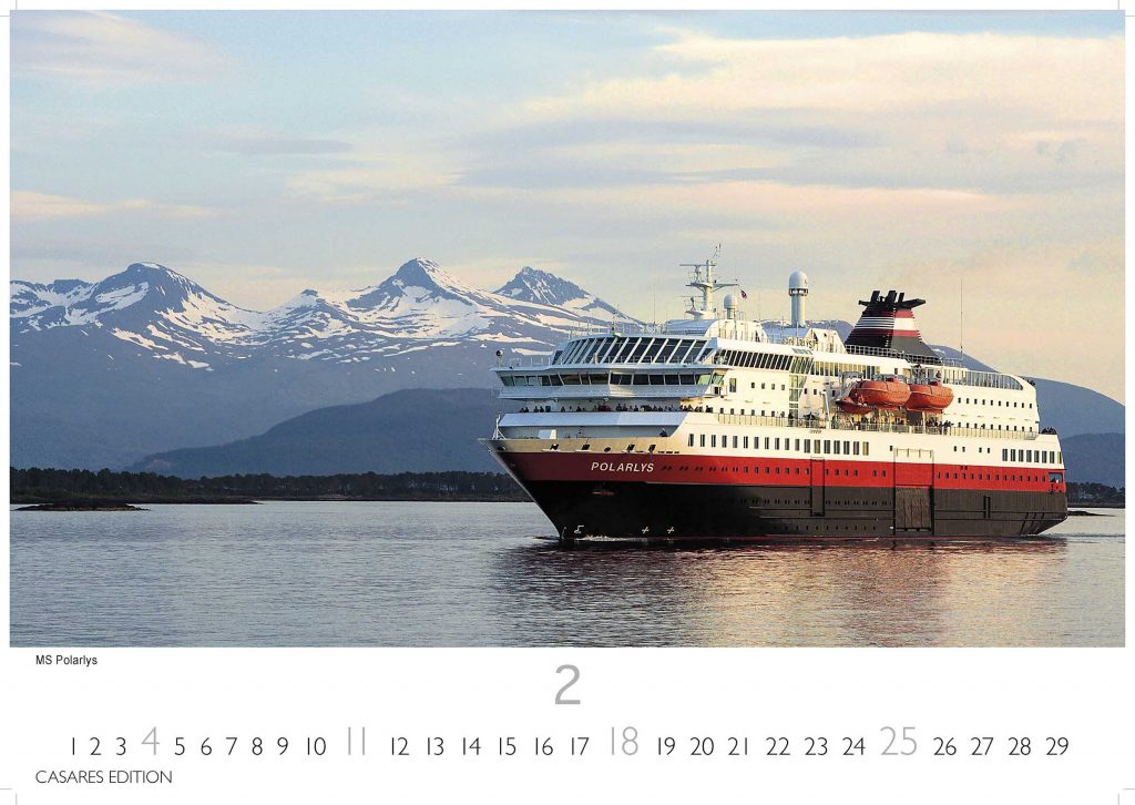 Hurtigruten - Wandkalender 2024 - 50 x 35 cm - CASARES fine art EDITION
