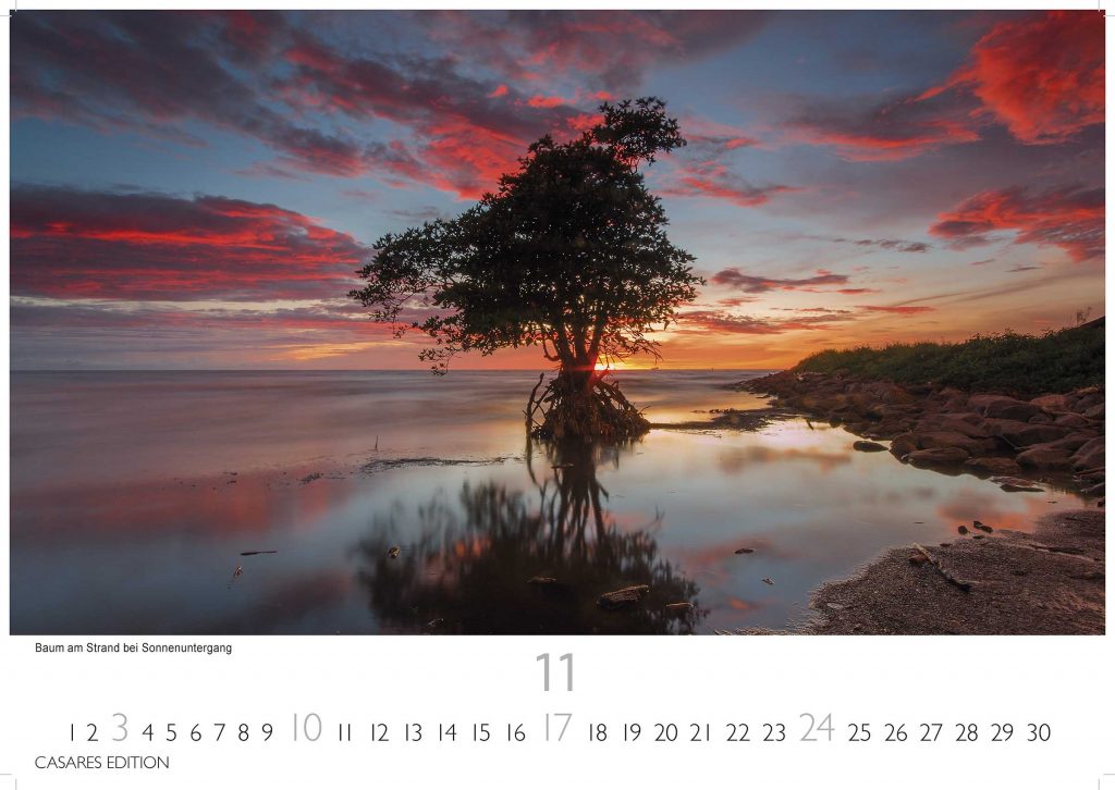 Nordisches Licht - Wandkalender 2024 - 50 x 35 cm - CASARES fine art EDITION