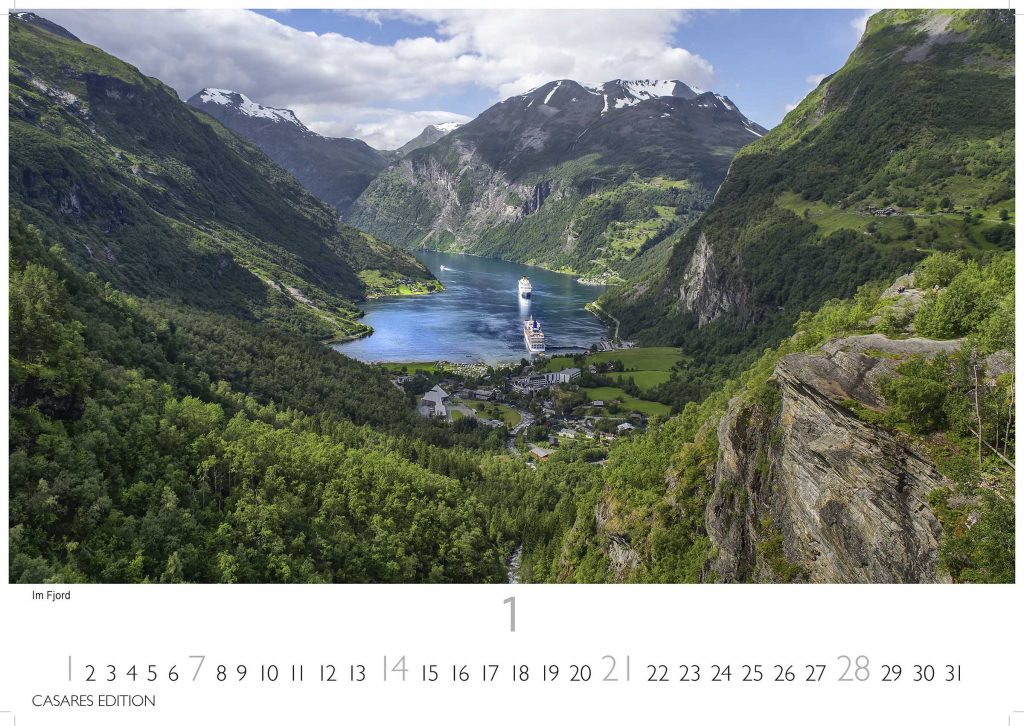 Norwegen - Wandkalender 2024 - 50 x 35 cm - CASARES fine art EDITION