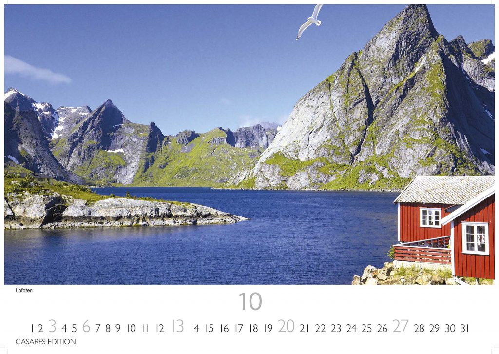 Norwegen - Wandkalender 2024 - 50 x 35 cm - CASARES fine art EDITION
