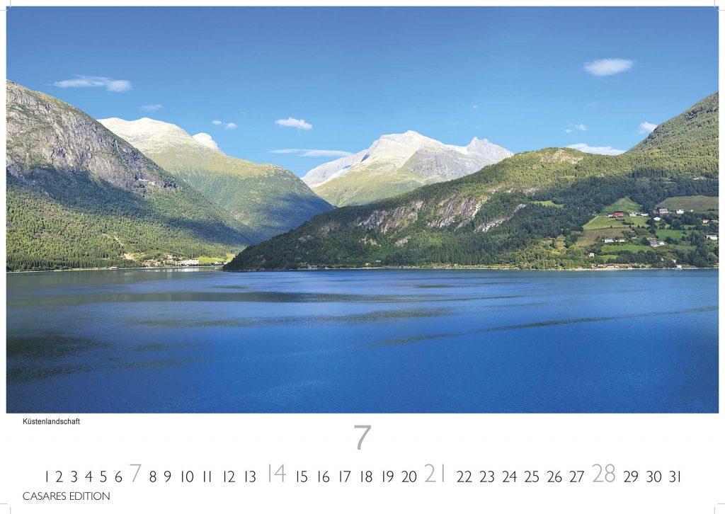 Norwegen - Wandkalender 2024 - 50 x 35 cm - CASARES fine art EDITION