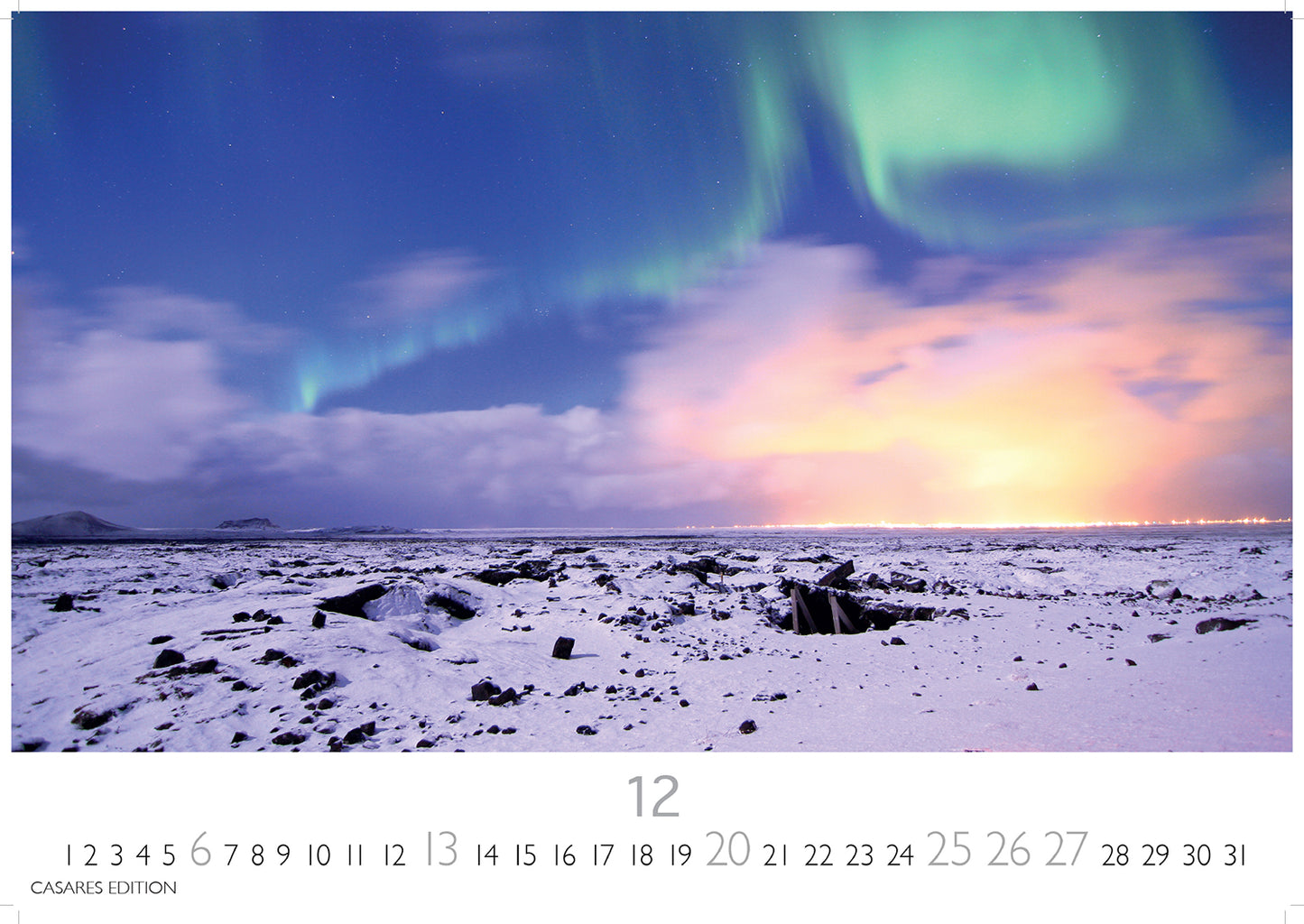 Polarlicht - Wandkalender 2026 - 50 x 36 cm - CASARES fine art EDITION