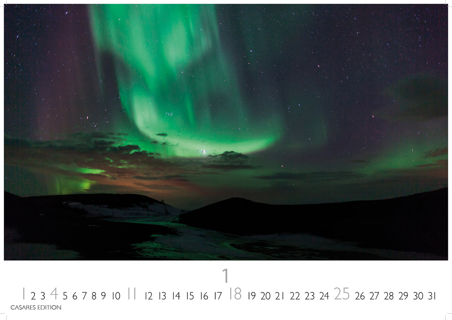 Polarlicht - Wandkalender 2026 - 50 x 36 cm - CASARES fine art EDITION
