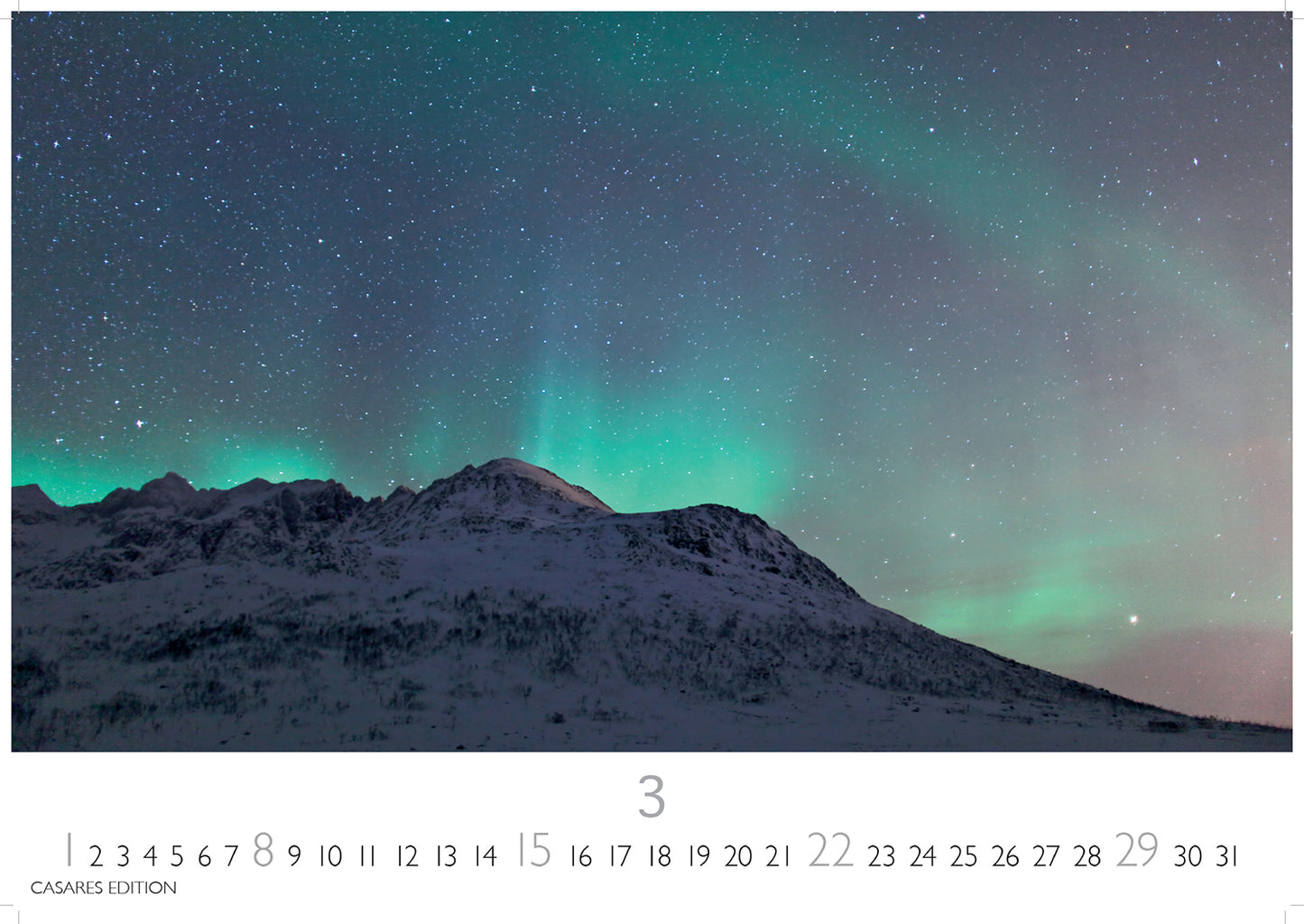 Polarlicht - Wandkalender 2026 - 50 x 36 cm - CASARES fine art EDITION