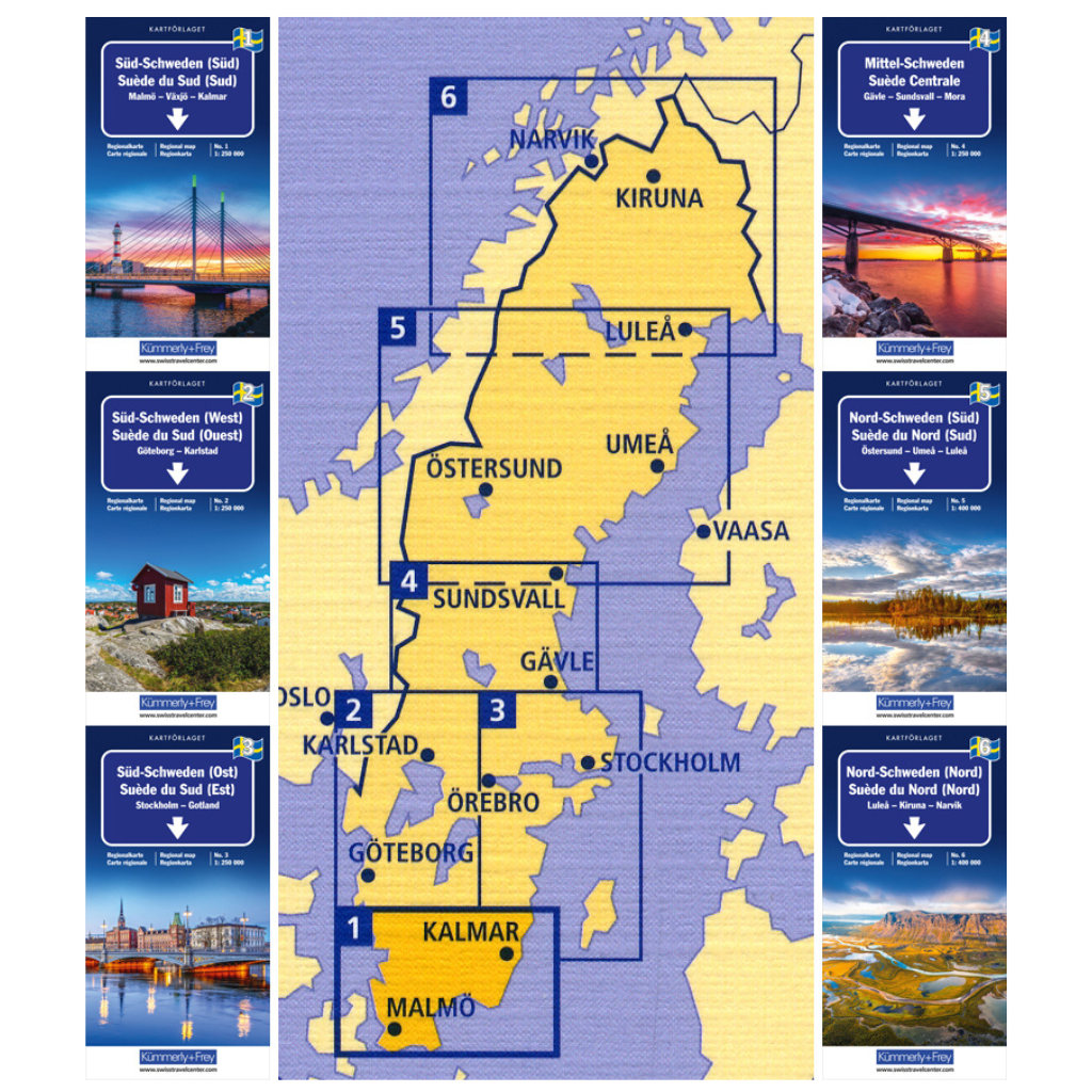 Sweden regional maps - Kartförlaget