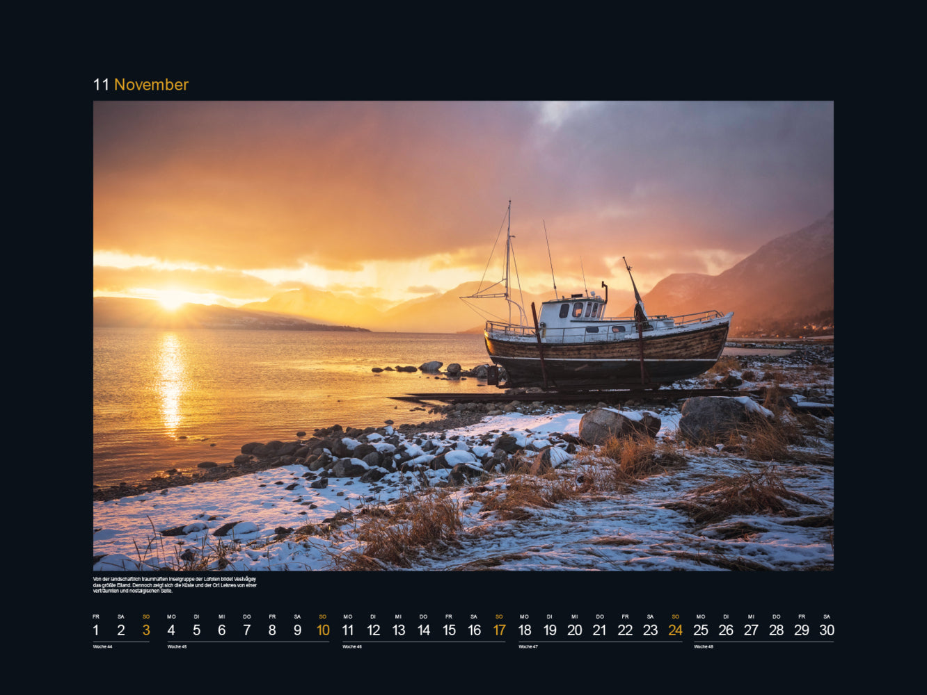 Hurtigruten - Wandkalender 2024 - 60 x 45 cm - Kunth Verlag