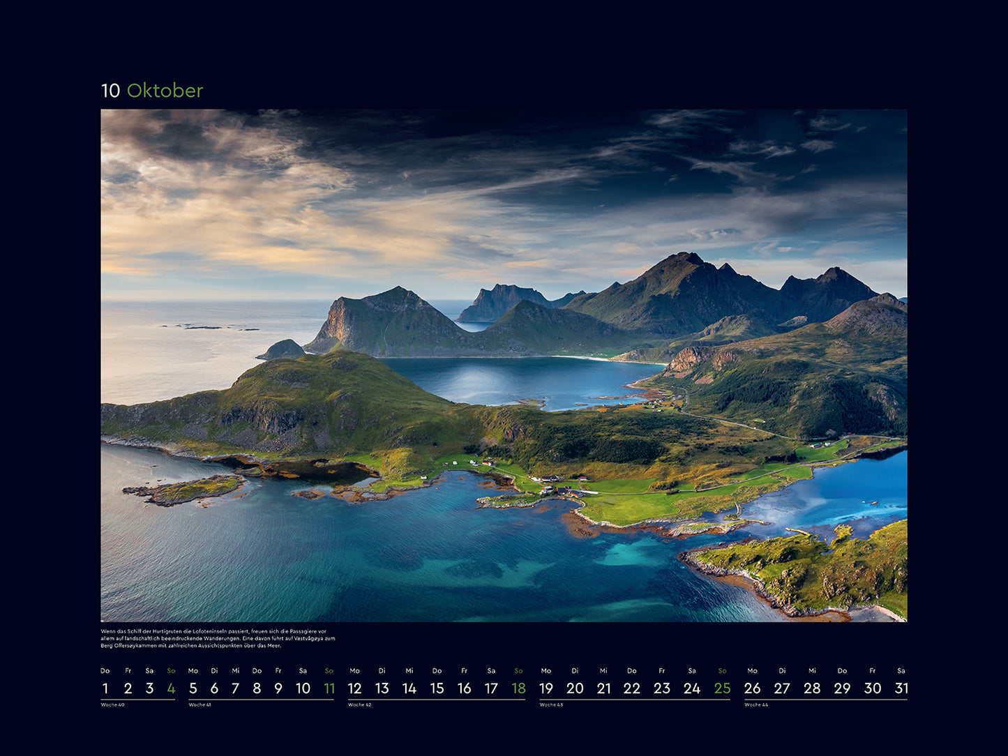 Hurtigruten - Wandkalender 2026 - 60 x 45 cm - Kunth Verlag
